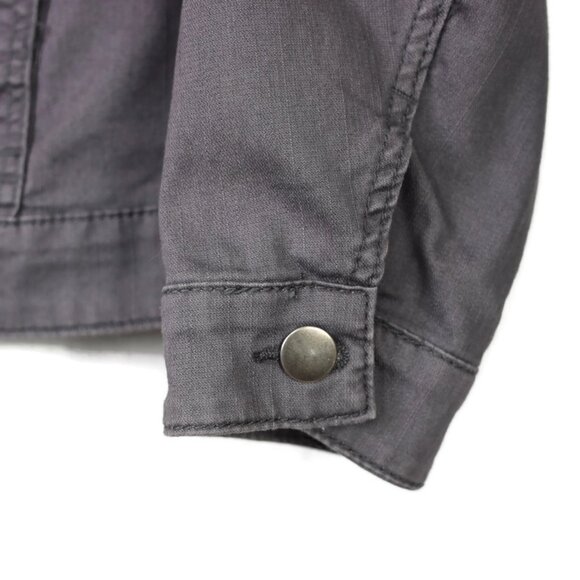 CJ Banks Womens Grey Jean Jacket Coat Size 14W X Stretch‎ Buttons - Picture 5 of 8